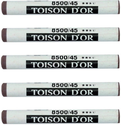 KOHINOOR Hardtmuth Toison D'or Artist's Soft Pastel Round - Fawn Brown(Set of 5, Fawn Brown (45))