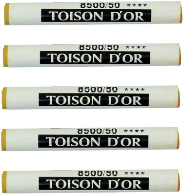 KOHINOOR Hardtmuth Toison D'or Artist's Soft Pastel Round - Gold Ochre(Set of 5, Gold Ochre (50))