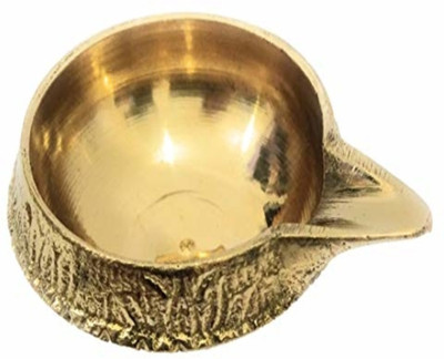 athizay Diwali diya of brass and copper 1 piece For Home Temple Decoration | Gifts | Pooja Item Showpiece Items Brass Table Diya(Height: 1.5 inch)