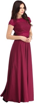 Raas Pret Women Maxi Purple Dress