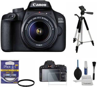 Canon 3000D (With Basic Accessory Kit) DSLR Camera With 18-55 lens(Black)