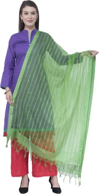 A R SILK Cotton Blend Checkered Women Dupatta