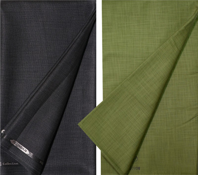 KUNDAN SULZ GWALIOR Cotton Blend Self Design Shirt & Trouser Fabric