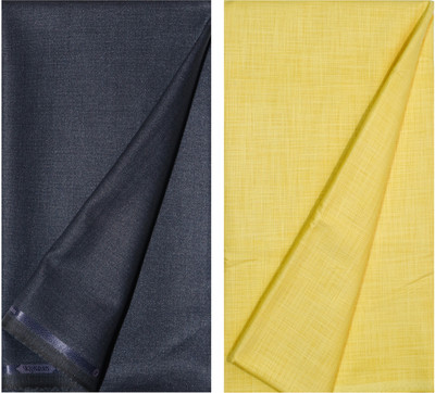 KUNDAN SULZ GWALIOR Cotton Blend Self Design Shirt & Trouser Fabric