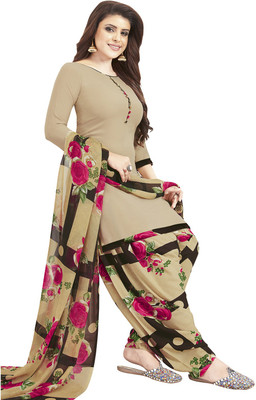 Fashion Valley Crepe Floral Print Salwar Suit Material(Unstitched)