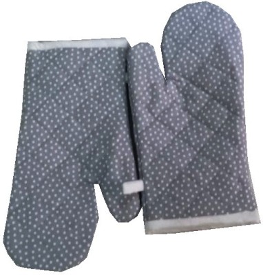 HOMEFLY Grey Cotton Kitchen Linen Set(Pack of 2)