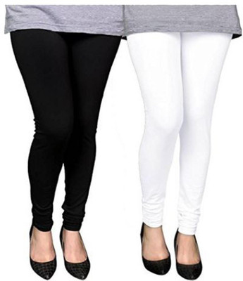 LUX LYRA Churidar  Western Wear Legging(White, Black, Solid)