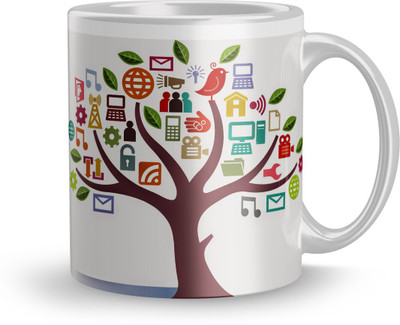 THE SD STORE MUG982 Ceramic Coffee Mug(320 ml)