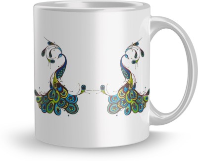 GiftByStyle Peacock Design Printed Coffee &Tea Cup Gift For Friends , Lovers , Valentine's day , Anniversary Gift , Valentine 847 Ceramic Coffee Mug(330 ml)