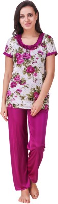 Axter Women Floral Print Multicolor Top & Pyjama Set