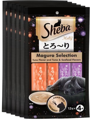 Sheba Maguro Selection Tuna, Sea Food Cat Treat(0.288 kg, Pack of 6)