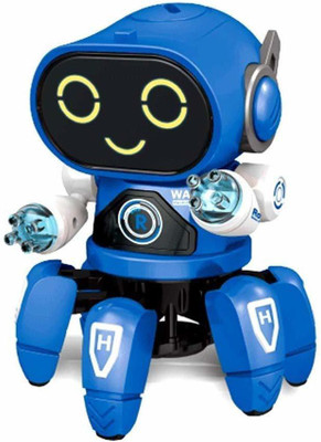 Toysale Octopus Shape Electric Robot Colorful Music Flashing Lights Dance Toy(Multicolor)