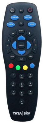 Tata Sky Tatasky 03 Dth Univeral SD / HD Set Up Box Remote Controller with Batteries (Black) Tatasky Remote Controller(Black)
