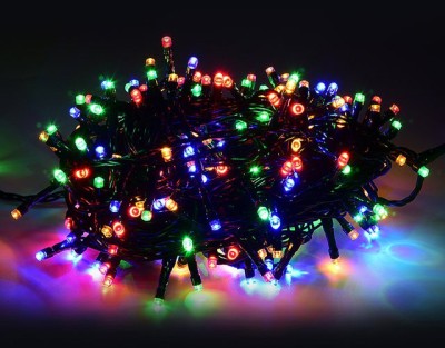 EmmEmm 120 LEDs 36.58 m Multicolor Flickering String Rice Lights(Pack of 1)