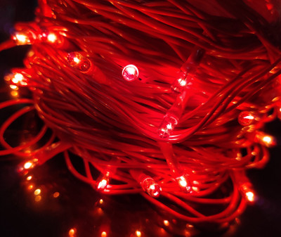Ascension 28 LEDs 10 m Red Steady String Rice Lights(Pack of 6)