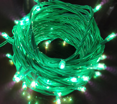 Ascension 28 LEDs 10 m Green Steady String Rice Lights(Pack of 11)