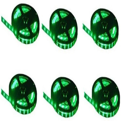 Online Generation 1000 LEDs 5 m Green Color Changing, Flickering, Steady String Rice Lights(Pack of 6)