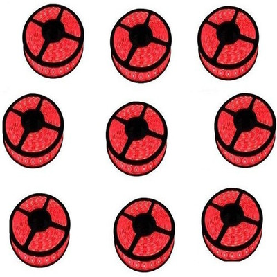 Online Generation 2700 LEDs 5 m Red Flickering Strip Rice Lights(Pack of 9)