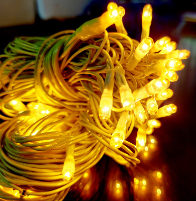 Ascension 28 LEDs 10 m Yellow Steady String Rice Lights(Pack of 11)