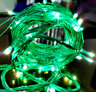 Ascension 28 LEDs 10 m Green Steady String Rice Lights(Pack of 2)
