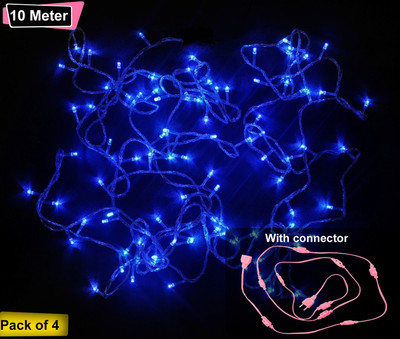 Ascension 28 LEDs 10 m Blue Steady String Rice Lights(Pack of 5)