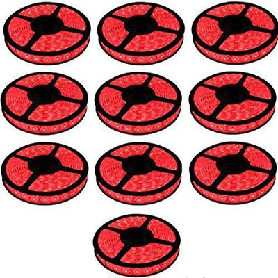 Online Generation 1000 LEDs 5 m Red Color Changing String Rice Lights(Pack of 10)