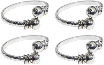 A1 Fashion TOERING-BLACK-PLAIN-2PCS-005 Sterling Silver Sterling Silver Plated Toe Ring