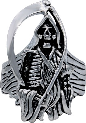 MissMister Oxidised Antique Finish Brass, Hell gate Keeper, Design, Finger Ring Men Latest Fashion Brass Silver Plated Ring