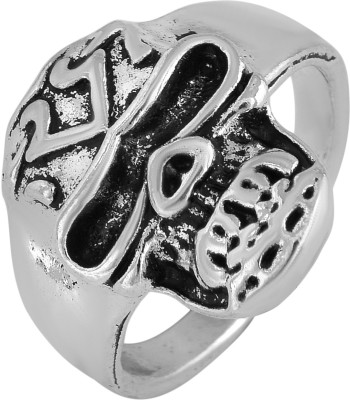MissMister Silver Plated Antique Finish, Queen's Skull Design, Fashion Ring Men Brass Silver Plated Ring
