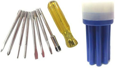 Gauba Traders Screw Driver Set With Line Tester And 8 Bits Combination Screwdriver Set(Pack of 1)