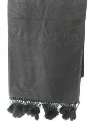 manra Wool Solid Women Shawl(Grey)