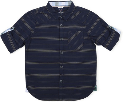 allen-solly-boys-striped-casual-blue-shirt