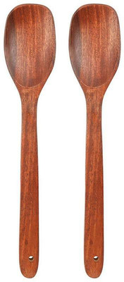 CraftShoppee Wooden Serving Spoon Set(Pack of 2)