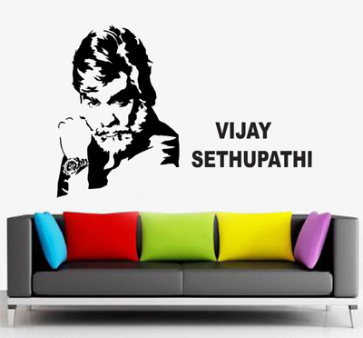 fuzzy 75 cm Vijay Sethupathi Self Adhesive Sticker(Pack of 1)