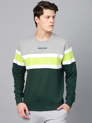 HRX by Hrithik Roshan Full Sleeve Color Block Men Sweatshirt
