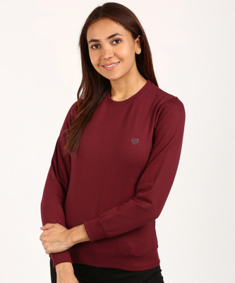 Full Sleeve Solid Women Sweatshirt 