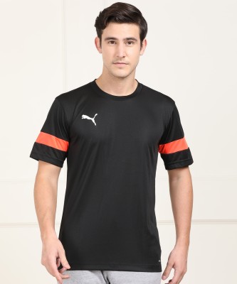 PUMA Solid Men Round Neck Black T-Shirt