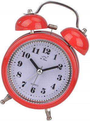 Triangle Ant Analog-Digital Red Clock