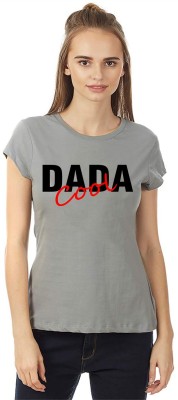 Aseria Casual Short Sleeve Graphic Print Women Grey Top