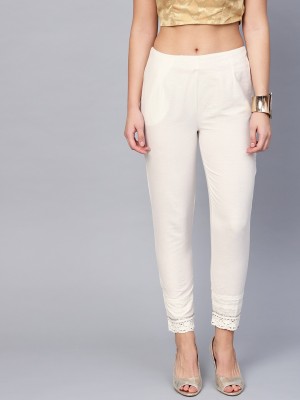 Juniper Slim Fit Women White Trousers