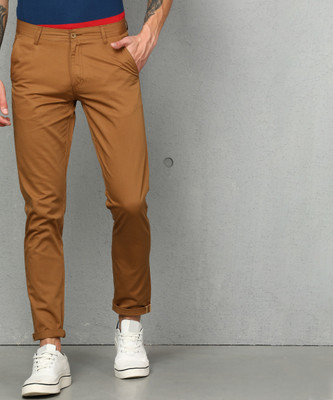 METRONAUT Regular Fit Men Brown Trousers