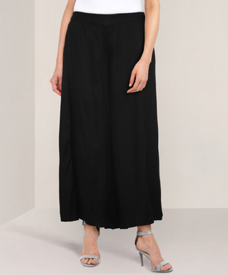 AND Regular Fit Women Black Trousers