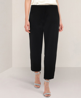 AND Regular Fit Women Black Trousers