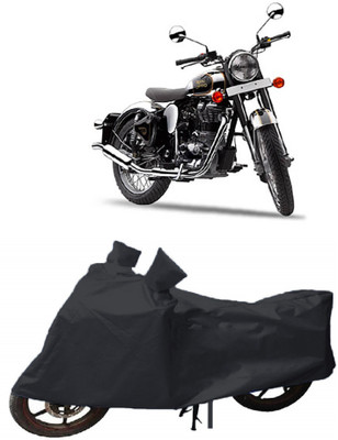 Shree ji traders Two Wheeler Cover for Royal Enfield(Classic Chrome, Black)