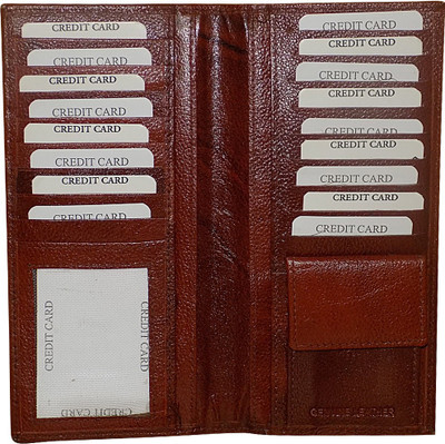 Style 98 15 Card Holder(Set of 1, Brown)