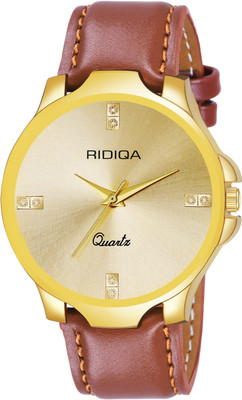 RIDIQA RD-319 Ridiqa Gold Dial Formal Stylish Watch for Men | Boy Analog Watch  - For Boys