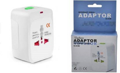 AD SALES Universal World Wide Travel Power Plug Adapter/Charger Adapter Plug Worldwide Adaptor(White)