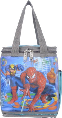 Naaz Waterproof Spiderman 3D Printed School Lunch/Tiffin Bag (Sea Green) Waterproof Lunch Bag(Multicolor, 10 L)