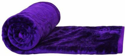 Elstone Home Self Design Double AC Blanket for  AC Room(Microfiber, Purple)