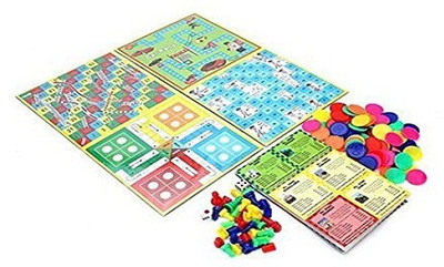 Sanchi Creation Business Game 5-in-1 with Coins (Multicolour) Party & Fun Board Game